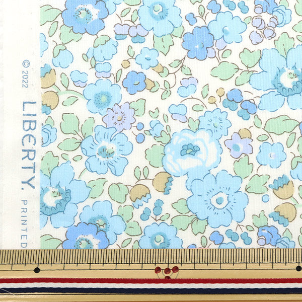 【数量5から】 生地 『LIBERTY リバティプリントリバティタナローン ベッツィ 85%縮小 ライトブルー 3332019S-J22P』 【ユザワヤオリジナル】