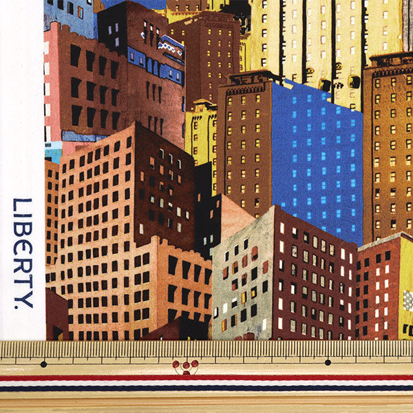 【数量5から】 生地 『リバティ・ファブリックス タナローン バーナーズビルディング 363513025BU』 Liberty Japan リバティジャパン