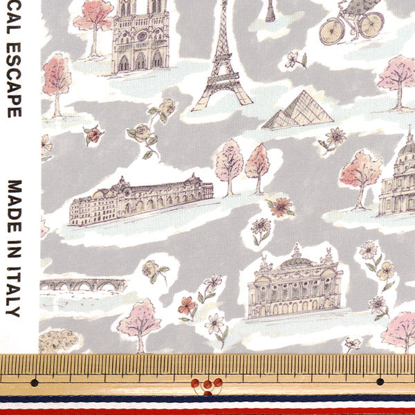 【数量5から】 生地 『リバティ・ファブリックス タナローン パリス・ポストカード 363J7401-25DU』 Liberty Japan リバティジャパン