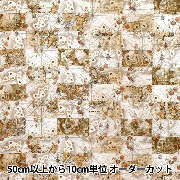 【数量5起】 織物 自由fabrix 塔納草坪 蜜月地图363j7413 - 25bu" Liberty Japan