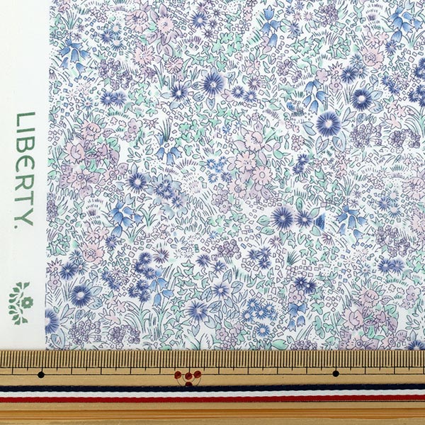 【数量5から】 生地 『リバティ・ファブリックス オーガニック・タナローン カラハン・ガーデン 157J928-25BU』 Liberty Japan リバティジャパン