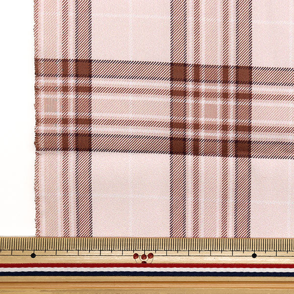 Fabric "Antibacterial, deodorizing, super water-repellent polyester that repels water. Cut Cloth Approx. 135cm x 100cm Check Pink C-HP-SC-CH-PK"