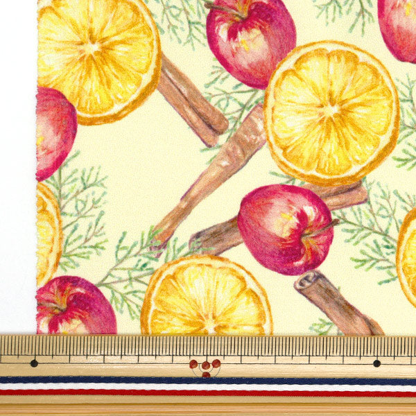 Fabric "Super Water-Repellent Polyester Pattern Designer Maya Series Dried Fruits Cut Cloth Approx. 135cm x 100cm CINMA-DR"