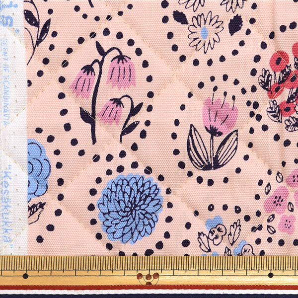 Fabric "kippis OxfordQuilt Cut Cloth Approx. 105 x 50cm Summer Flower Pink CQKPO-49F" 【Yuzawayaoriginal】