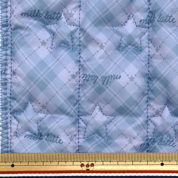 Fabric "Design Quilt" Cut Cloth Approx. 130cm x 50cm Milkrate Star Stripe Blue MLDQ-06"