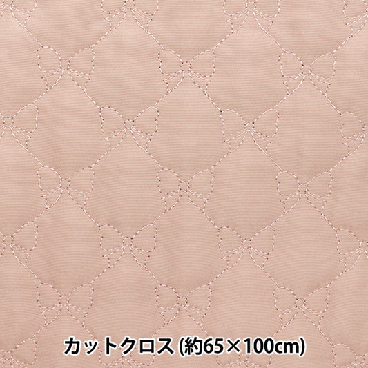 生地 『キルトカットクロス リボン柄 約65cm×100cm ピンク C-HS2291-2PI』