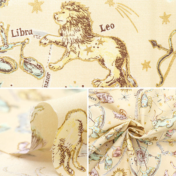 Fabric 『Sheeting UN/NO Cut Cloth Twilight Approx. 110cm x 50cm Beige C-NN2321-11A"