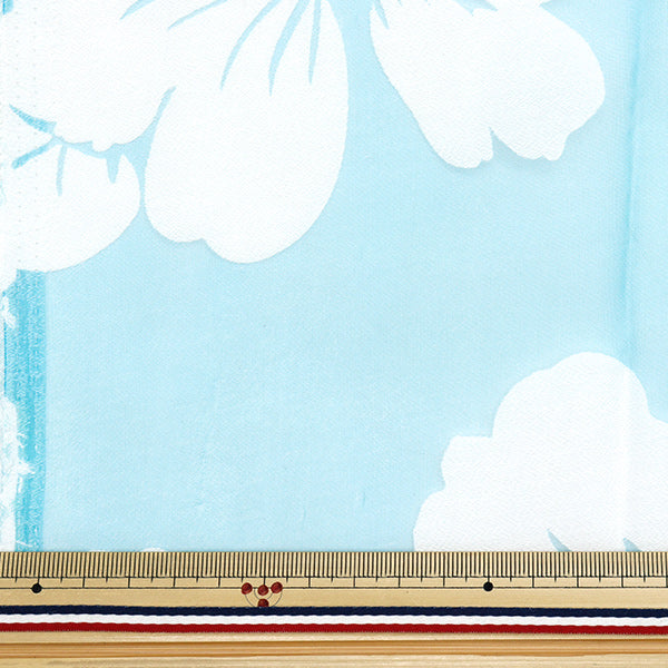 Fabric "Opal" Cut Cloth Approx. 110cm x 150cm Hibiscus pattern C-RAM-OB-2503"