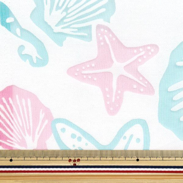 Fabric "Opal" Cut Cloth Approx. 110cm x 150cm Sea motif pattern C-RAM-OB-2505"
