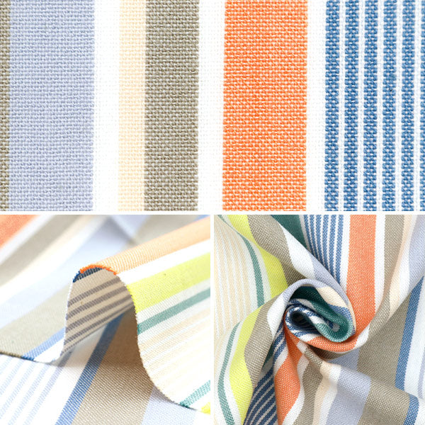 Fabric 『Fabric Wrinkle Yarn dye stripes Cut Cloth Approx. 110cm x 50cm C-KRTC-ST164"
