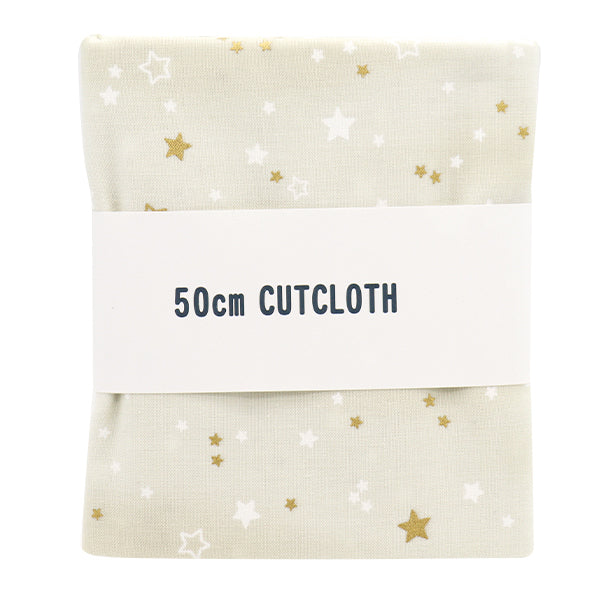 Fabric "Christmas print Cut Cloth Star lame about 110cm x 50cm Ivory C-SS-2404-1A "