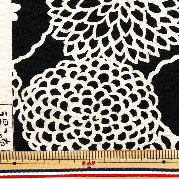 【数量5起】 織物 “早这个布波纹印花装饰黑色底UP5948-C" COTTON KOBAYASHI