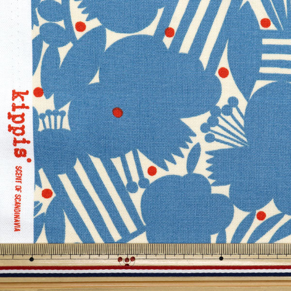 Fabric "KIPPIS Oxford Cut Cloth Approximately 108 x 50cm Garden Party Blue KPOK-82B"