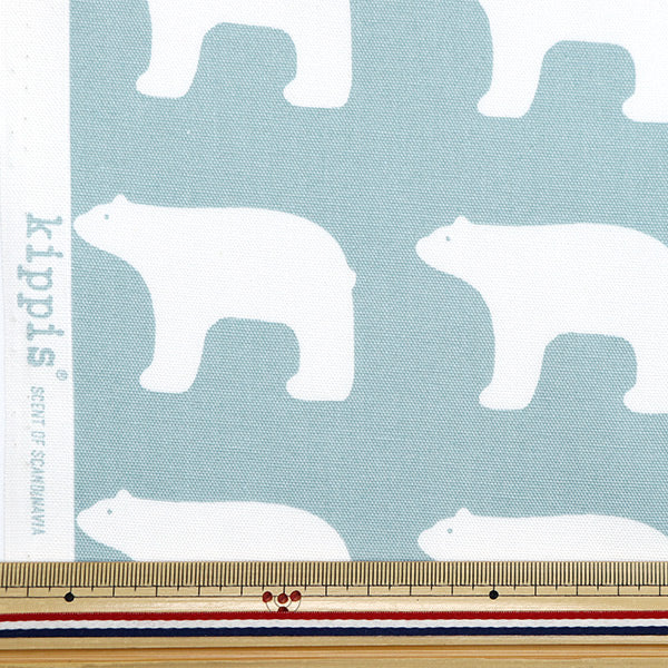 Fabric "KIPPIS Oxford Cut Cloth Approximately 108 x 50cm Polar bear blue gray KPOK-06P"