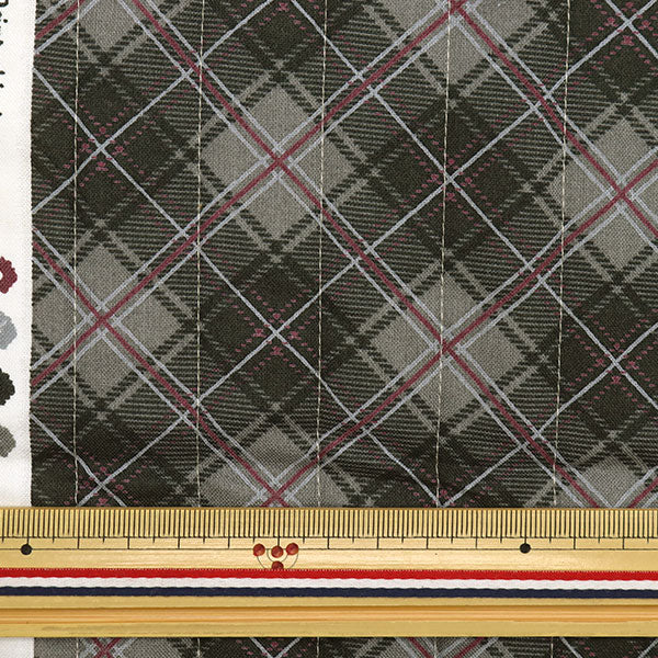 Fabric "Milkratte" SheetingQuiltCut Cloth Check Gray CQMLJS-17B"