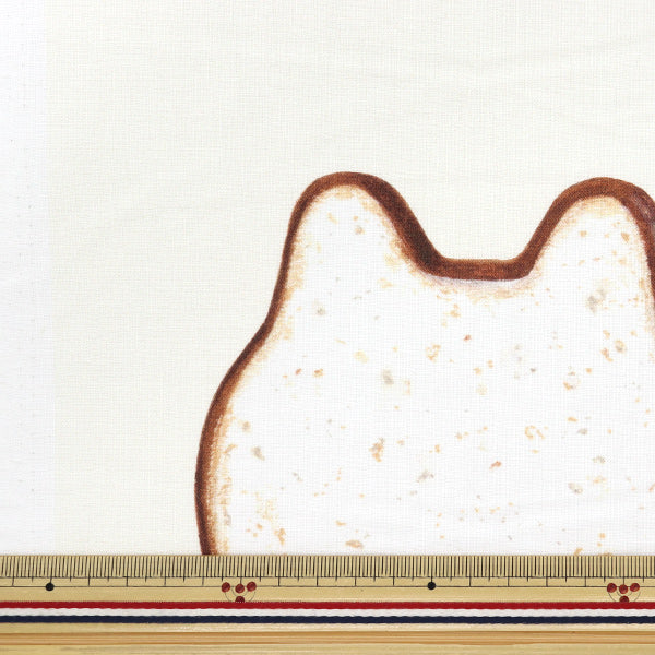 Fabric 『Sheeting Animalbred Neko Bread Cut Cloth Approximately 110cm x 100cm YPA-59020-1A" KOKKA