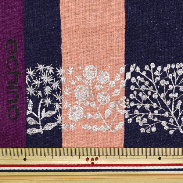 【数量5起】 織物 "echino棉麻帆布玫瑰粉红色EKX-98090-91D" KOKKA