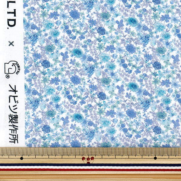 【数量5起】 織物 『草坪布 小壁橱花图案A号颜色yka -3110 - 1a" KOKKA