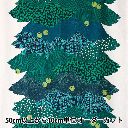 【数量5起】 織物 "echino棉麻帆布大圣诞树EKX-98140-1A" KOKKA