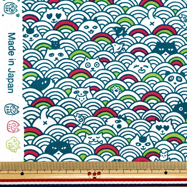 【数量5から】 生地 『オックス 青海波 グリーン AI-QW-GN』