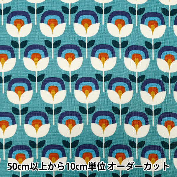 【数量5起】 織物 『牛津布 复古花蓝acs130 - c" COTTON KOBAYASHI