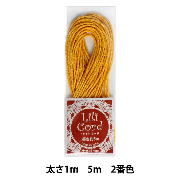 编织带 “百合代码1mm 5m 2nd颜色(黄色)”卡纳那川