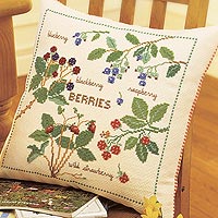 Embroidery kit "Embroidery Kit Cushion Kazuko Aoki Series 5969 Berry in the Garden" Olympus