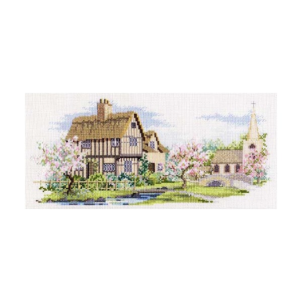 刺绣套件“交叉针迹刺绣套件Darwent Water Blossom Lane(Off -White)7294” Olympus