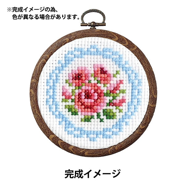 刺绣套件“十字缝刺绣套件套件套件小弗洛普水果和花朵玫瑰与蕾丝7441” Olympus