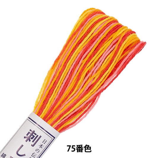 刺绣纱线“生鱼螺纹75颜色(混合)” Olympus