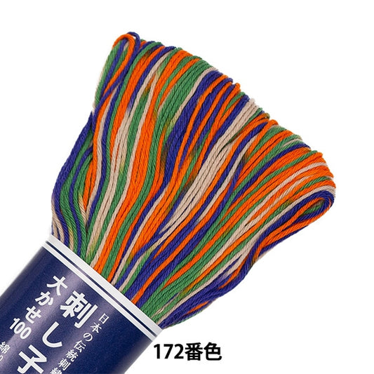 刺绣线“ Sashiko Square Kase 100 172颜色(混合)” Olympus