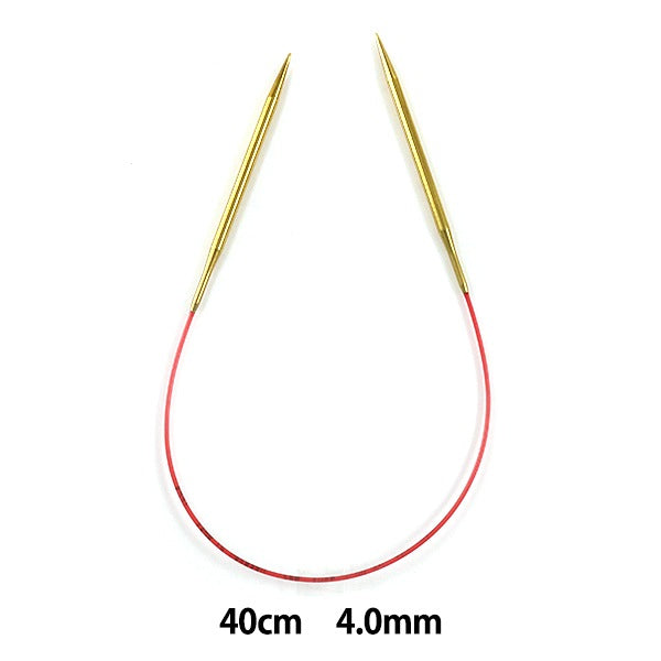編み針 『addiレース輪針ゴールド 40cm 針サイズ4.0mm』 addi アディ