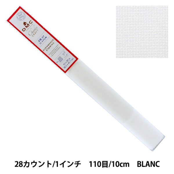 Embroidery Fabric "Charles CRAFT EVENWEAVE ETAMINE 28 counts 110 eyes BLANC (Blanc)" DMC Diet
