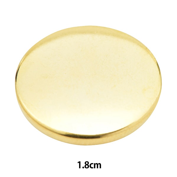 Button "Brass button Hemal -round Can Foot G 1.8cm MA150"