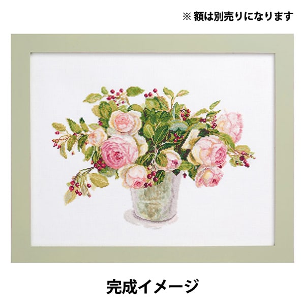 刺绣套件“ Fujico Collection Cross Stitch Rose和June Berry No.552102” Lecien Lecien 宇宙