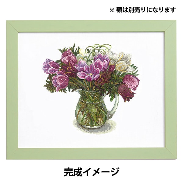 刺绣套件“ Fujico Collection Cross Stitch Tulip No.552107” Lecien Lecien 宇宙