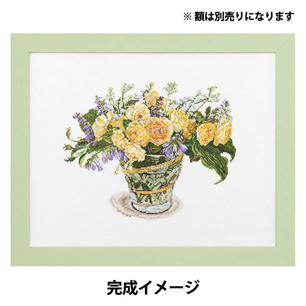 刺绣套件“ Fujico Collection Cross Stitch Graham Thomas和Butter Cup No.552112” Lecien Lecien 宇宙