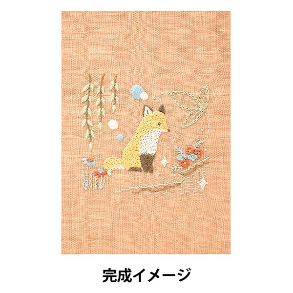刺繡套件“居住在森林中的奇奇動物12個月OGAWA -SAN JPT69” DMC DMS