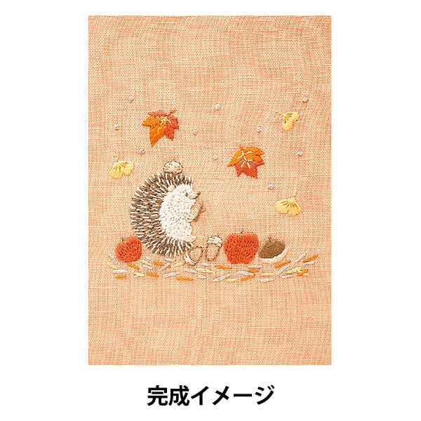 Embroidery kit "Chicchi Animals living in the Forest for 12 months Hedgehog JPT73" DMC DM Sea
