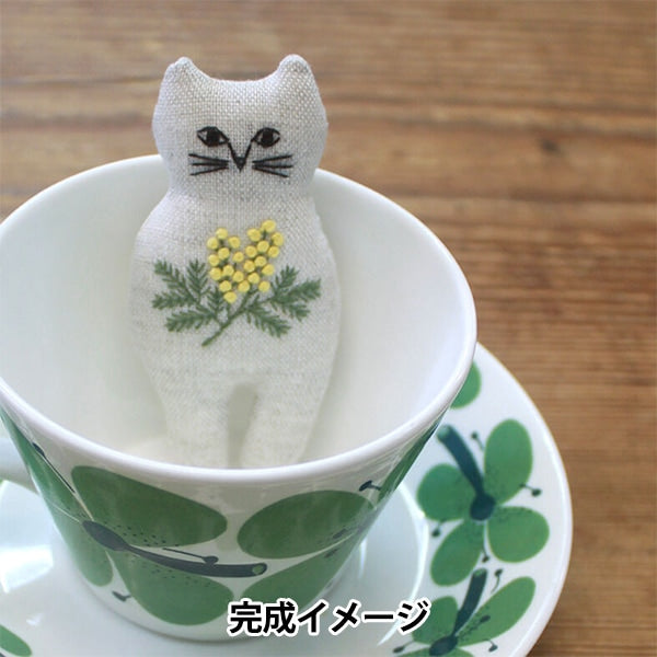 刺绣套件“ nekogao刺绣胸针mimosa phc-103-1”零件和平