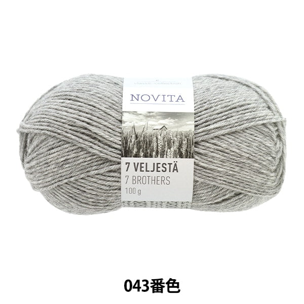 秋冬纱线 “ 7 Brothers 043彩色中等灰色” Novita Novita