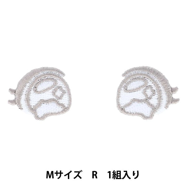 ワッペン 『ぬいフェイスワッペン Mサイズ R NUIW-36』 KIYOHARA 清原