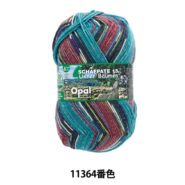 袜子纱线 纱线 “ Sharf Partary 15 4ply 11364颜色”蛋白石蛋白石