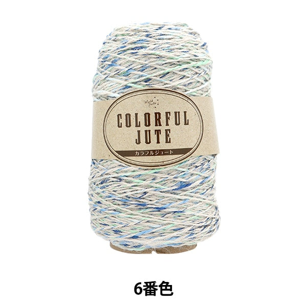 Spring / summerYarn "Colorful Jute 6 No. 6 Green Navy HT2879" WORLD FESTA World Festa