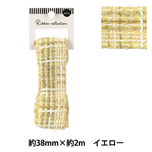 手工艺胶带粗花呢磁带2025约宽38mm×长2m黄色YRC2519-38"