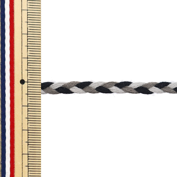 【数量5から】 手芸ひも 『コットン 三つ編みコード 平紐 306番色』