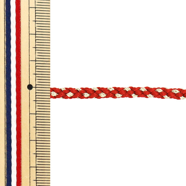 【数量5起】 工藝繩 金打源氏绳47号颜色红色宽度约4mm 45715" TOKYO RIBBON东京絲帶