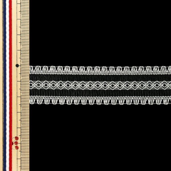 【数量5起】 絲帶 雏菊花边1号颜色白色宽度约25mm 36700" TOKYO RIBBON东京絲帶