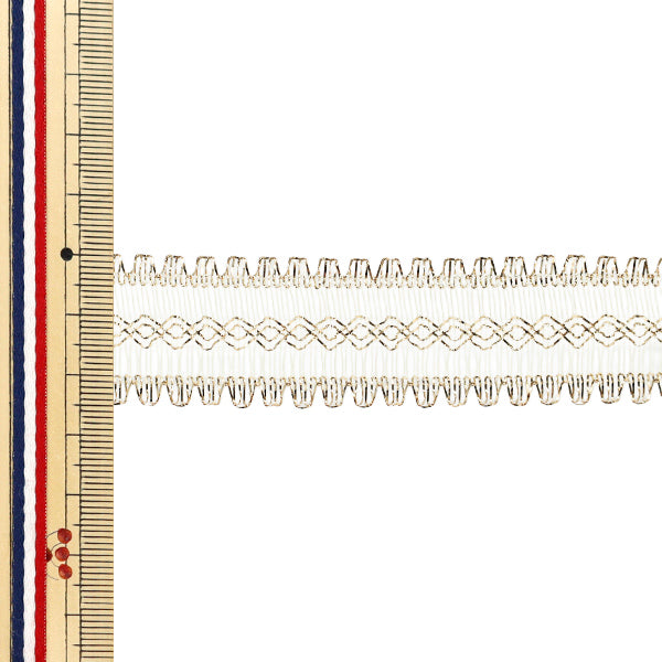 【数量5起】 絲帶 雏菊蕾丝43号色黄金宽度约25mm 36700" TOKYO RIBBON东京絲帶