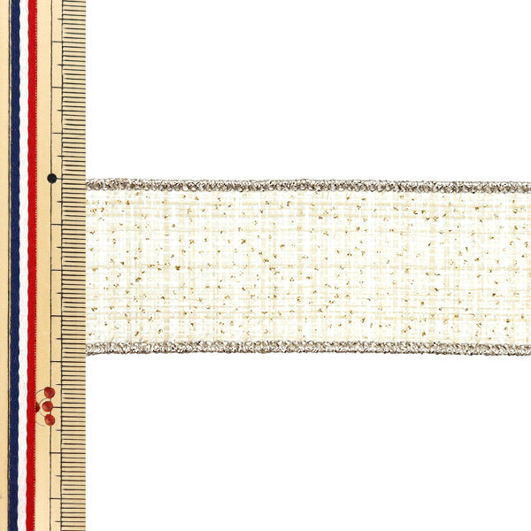 【数量5から】 リボン 『ジャパネスク 約3.8cm幅 ホワイト 2番色 9349』 AOYAMARIBBON 青山リボン